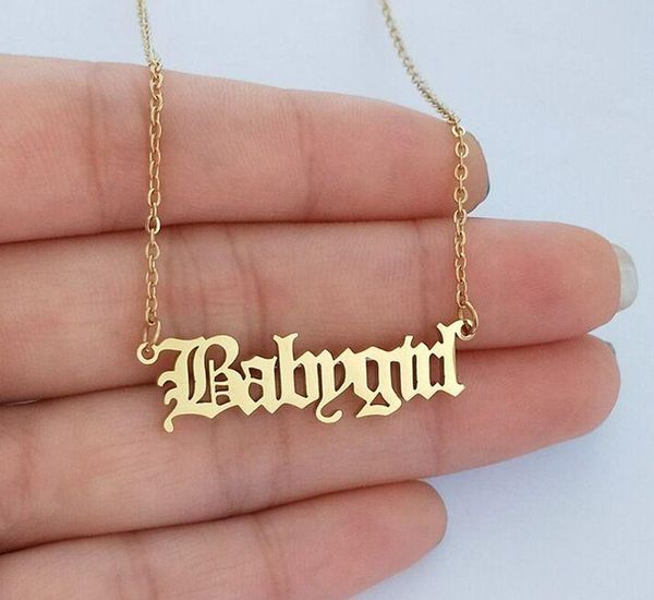 color english letter babygirl pendants necklaces choker women jewelry girlfriend gift chains, Silver
color english letter babygirl pendants necklaces choker women jewelry girlfriend gift chains, Silver
