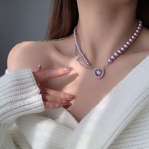 chokers vintage sweet necklace braided pearl love purple crystal beaded irregular rhinestone women's fashion jewelry, Golden;silver
chokers vintage sweet necklace braided pearl love purple crystal beaded irregular rhinestone women's fashion jewelry, Golden;silver