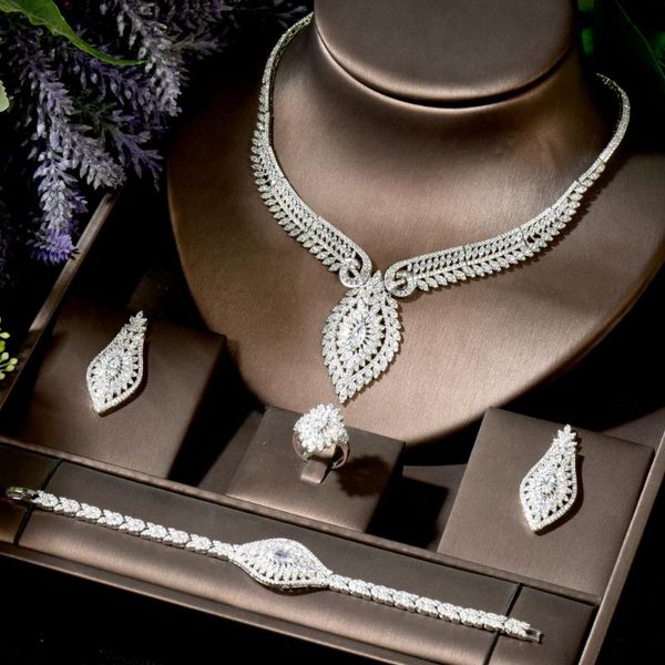 earrings & necklace hibride trendy geometric stud for women wedding party accessories cz cubic zirconia high jewelry sets n-1821, Silver
earrings & necklace hibride trendy geometric stud for women wedding party accessories cz cubic zirconia high jewelry sets n-1821, Silver