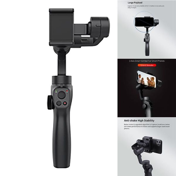 tripod heads capture 2s 3-axis handheld gimbal stabilizer for smartphone android vlog youtuber
tripod heads capture 2s 3-axis handheld gimbal stabilizer for smartphone android vlog youtuber