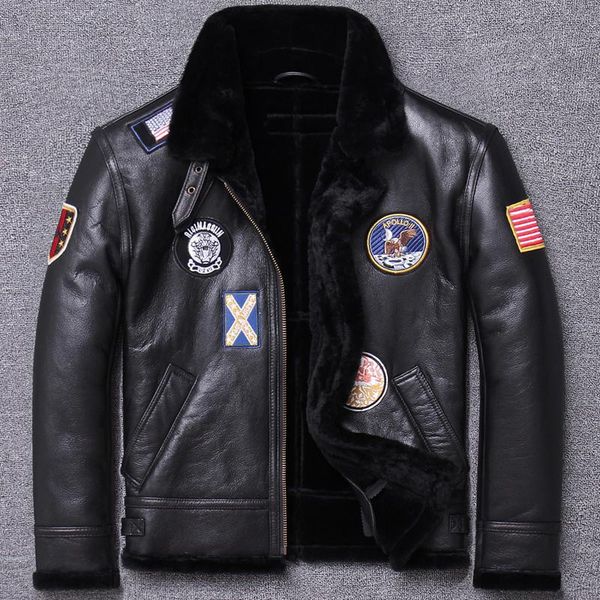 men's leather & faux 100% natural shearling jacket men clothes 2021 streetwear real fur coat man moto biker slim genuine jackets um798, Black
men's leather & faux 100% natural shearling jacket men clothes 2021 streetwear real fur coat man moto biker slim genuine jackets um798, Black