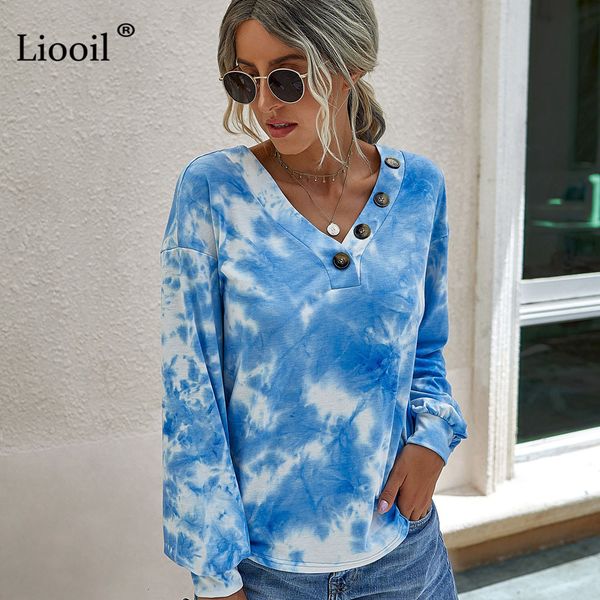 t shirts casual print tie dye t shirt women fall long sleeve with button v neck loose womens autumn pullovers and shirts d5u4, White
t shirts casual print tie dye t shirt women fall long sleeve with button v neck loose womens autumn pullovers and shirts d5u4, White