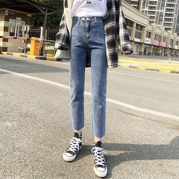 women elastic high waist skinny pencil jeans classic plus size 40 solid mom slim nine points ankle denim pants casual trousers women's, Blue
women elastic high waist skinny pencil jeans classic plus size 40 solid mom slim nine points ankle denim pants casual trousers women's, Blue