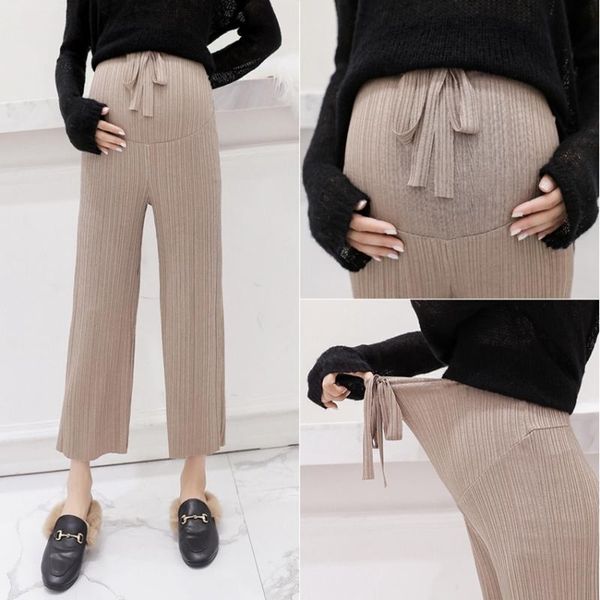 maternity bottoms pants spring and autumn wide-leg pleated retro gentle wind knit high waist drape pregnant belly lift, White
maternity bottoms pants spring and autumn wide-leg pleated retro gentle wind knit high waist drape pregnant belly lift, White