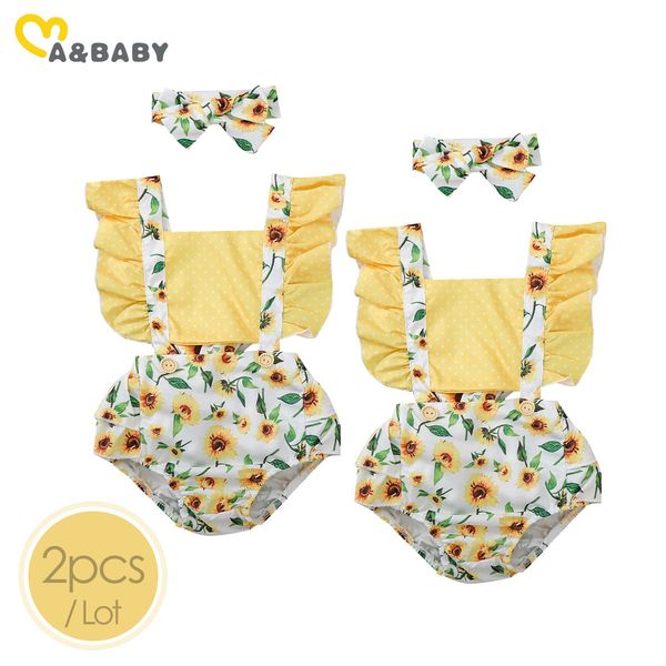 2pcs/lot 0-24m flower born infant baby girl jumpsuit ruffles sunflower romper backless clothes 210515, Blue
2pcs/lot 0-24m flower born infant baby girl jumpsuit ruffles sunflower romper backless clothes 210515, Blue
