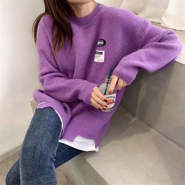 women's sweaters fake two-piece stitching winter sweater women o-neck pullover autumn 2021 loose mid-length knitted top, White;black
women's sweaters fake two-piece stitching winter sweater women o-neck pullover autumn 2021 loose mid-length knitted top, White;black
