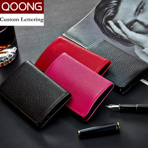 card holders qoong genuine leather holder wallets female women id case purse kh1-013, Brown;gray
card holders qoong genuine leather holder wallets female women id case purse kh1-013, Brown;gray