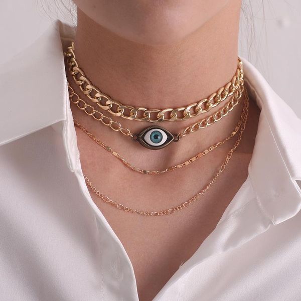 pendant necklaces vintage boho multilayer choker evil eye chunky chain necklace for women hip hop gold silver color collar fashion jewelry
pendant necklaces vintage boho multilayer choker evil eye chunky chain necklace for women hip hop gold silver color collar fashion jewelry