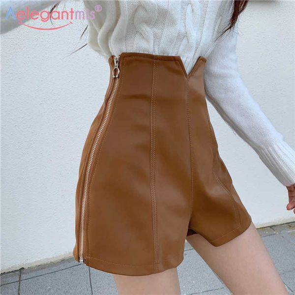 aelegantmis spring loose faux leather shorts women high waist wide leg pu casual elegant korean zipper 3 colors 210607, White;black
aelegantmis spring loose faux leather shorts women high waist wide leg pu casual elegant korean zipper 3 colors 210607, White;black