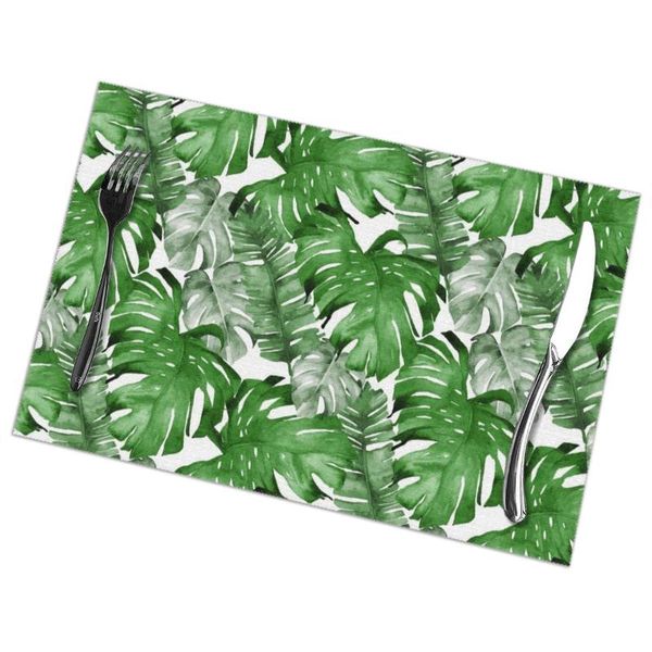 6pcs placemat for dining table tropical leaves watercolor pattern heat-resistant kitchen accessories mats & pads
6pcs placemat for dining table tropical leaves watercolor pattern heat-resistant kitchen accessories mats & pads