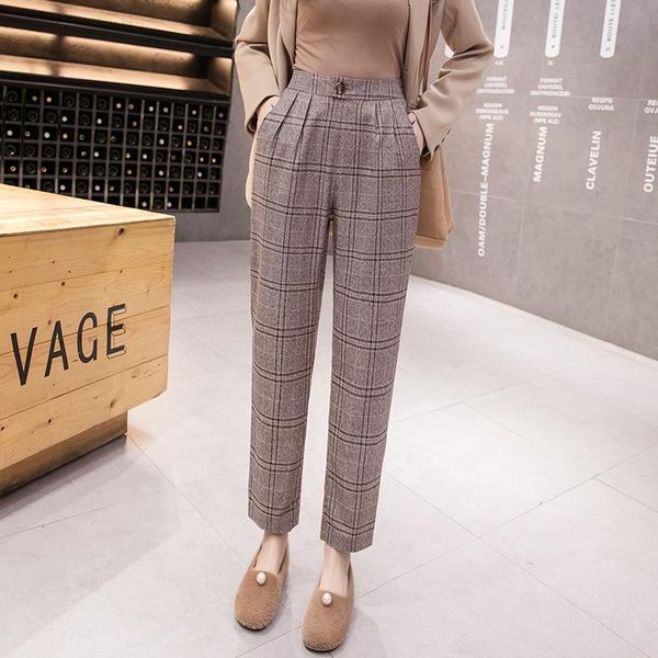 women's pants & capris spring high waist plaid harlem women 2021 winter retro elastic loose straight for autumn, Black;white
women's pants & capris spring high waist plaid harlem women 2021 winter retro elastic loose straight for autumn, Black;white