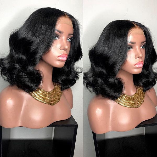 glueless deep part medium length bob bodywave black lace front wig for women with babyhair natural hairline synthetic daily wigs
glueless deep part medium length bob bodywave black lace front wig for women with babyhair natural hairline synthetic daily wigs