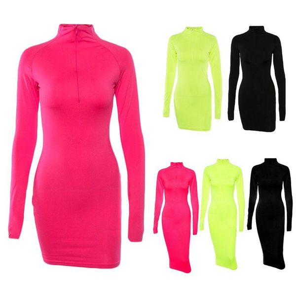 casual dresses women turtleneck long sleeve zipper front bodycon dress bright fluorescent solid color night party clubwear with thumb h, Black;gray
casual dresses women turtleneck long sleeve zipper front bodycon dress bright fluorescent solid color night party clubwear with thumb h, Black;gray