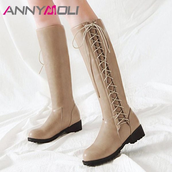boots annymoli med heel knee high woman platform thick shoes lace up long round toe female footwear winter warm 34-44, Black
boots annymoli med heel knee high woman platform thick shoes lace up long round toe female footwear winter warm 34-44, Black