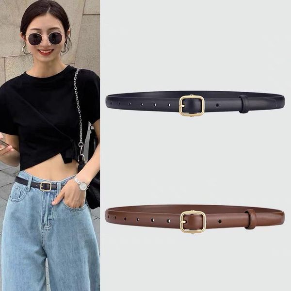 belts women luxury designer belt genuine leather fashion metal buckle ins style jeans black trousers decorate simple slender, Black;brown
belts women luxury designer belt genuine leather fashion metal buckle ins style jeans black trousers decorate simple slender, Black;brown