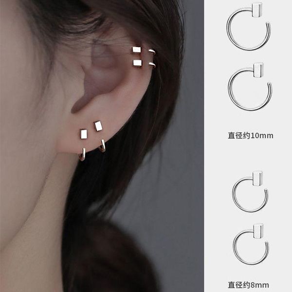 lady earring back s999 sterling silver korean version of the mini square earrings female ins small and exquisite nursery rings anti-allergy, White
lady earring back s999 sterling silver korean version of the mini square earrings female ins small and exquisite nursery rings anti-allergy, White