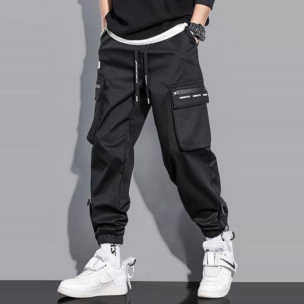 men's pants streetwear men hip hop jogging casual functional tactics trousers loose cargo overall multi pocket harem 2xl, Black
men's pants streetwear men hip hop jogging casual functional tactics trousers loose cargo overall multi pocket harem 2xl, Black