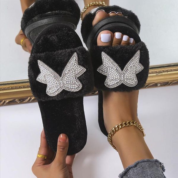 slippers 2021 winter flats fashion slides casual flip flop fur luxury home cotton sweet soft plush shallow warm women shoes lady, Black
slippers 2021 winter flats fashion slides casual flip flop fur luxury home cotton sweet soft plush shallow warm women shoes lady, Black