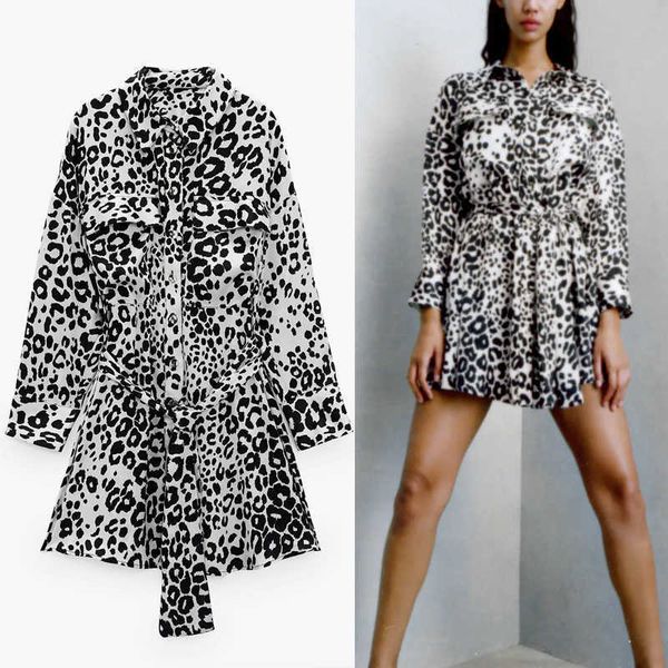 za spring animal print mini dress women long sleeve belted vintage dresses woman fashion button up pleated shirt dress 210602, Black;gray
za spring animal print mini dress women long sleeve belted vintage dresses woman fashion button up pleated shirt dress 210602, Black;gray