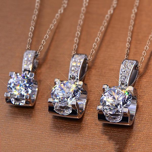 pendant necklaces wedding jewelry simple zircon women necklace fashionable dinner bridal accessories, Silver
pendant necklaces wedding jewelry simple zircon women necklace fashionable dinner bridal accessories, Silver