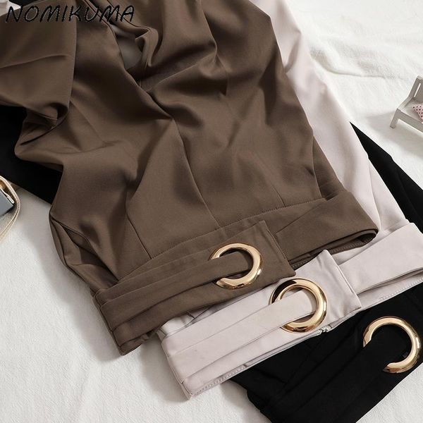 women's pants & capris nomikuma 2021 autumn korean woman suit solid high waisted ankle-length trousers causal fashion harem mujer 6l255, Black;white
women's pants & capris nomikuma 2021 autumn korean woman suit solid high waisted ankle-length trousers causal fashion harem mujer 6l255, Black;white