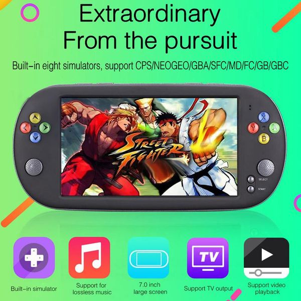 portable game players x16 7'' 8gb/16gb mini retro handheld mutifunctional family tv output with double rocker
portable game players x16 7'' 8gb/16gb mini retro handheld mutifunctional family tv output with double rocker