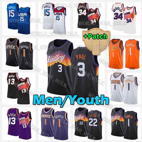 Chris 3 Paul Jersey 15 Devin 1 Booker PhoenixSunsDeandre 22 Ayton Basketball Jerseys 2021 Finals Patch Steve 13 Nash Charles 34, Color1
Chris 3 Paul Jersey 15 Devin 1 Booker PhoenixSunsDeandre 22 Ayton Basketball Jerseys 2021 Finals Patch Steve 13 Nash Charles 34, Color1