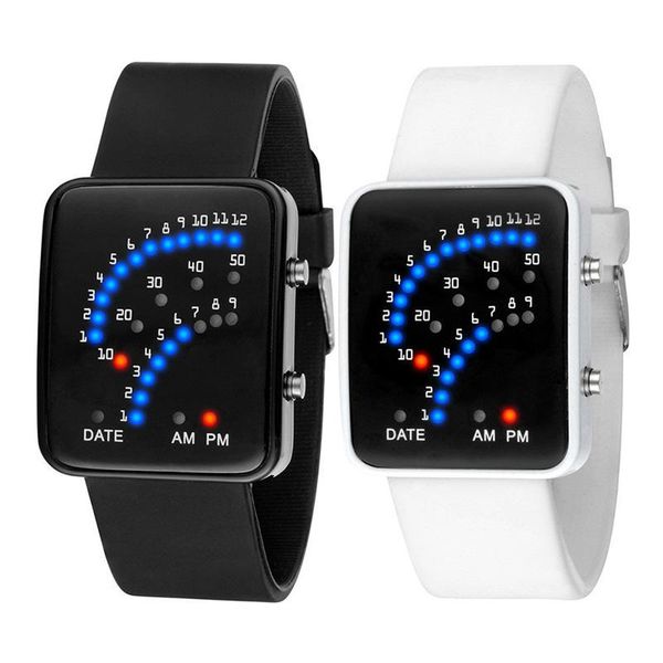 wristwatches 2021 led electronic wrist watch sector binary digital waterproof fashion couple watches relogio masculino, Slivery;brown
wristwatches 2021 led electronic wrist watch sector binary digital waterproof fashion couple watches relogio masculino, Slivery;brown