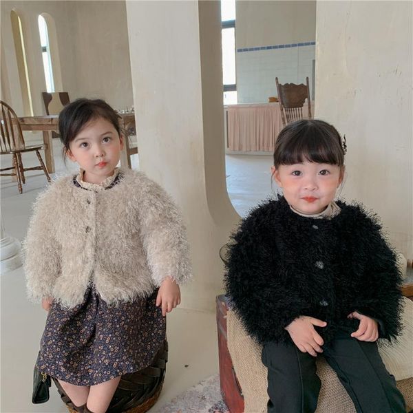 jackets girls wool coat 2021 winter korean children's clothing baby girl light luxury fur short western style, Blue;gray
jackets girls wool coat 2021 winter korean children's clothing baby girl light luxury fur short western style, Blue;gray