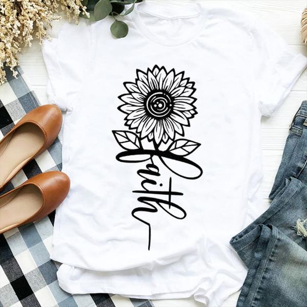 men lady faith flower t shirt plant fashion 90s clothing print mens clothes tee for female graphic, White;black
men lady faith flower t shirt plant fashion 90s clothing print mens clothes tee for female graphic, White;black
