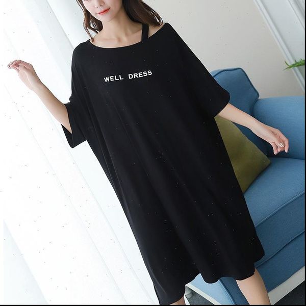 summer plus size home womens sleepwears casual dress letter print sleepdress cotton short sleeve strapless nightdress sleepshirts lady, Black;red
summer plus size home womens sleepwears casual dress letter print sleepdress cotton short sleeve strapless nightdress sleepshirts lady, Black;red