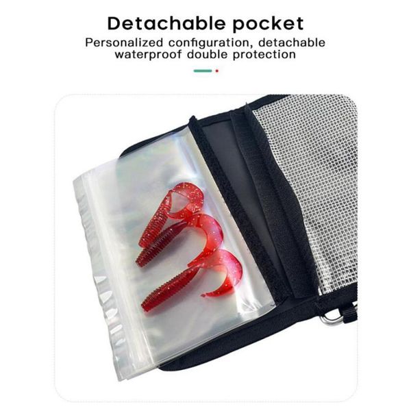 fishing accessories removable wear-resisting oxford cloth material bait bag 6 separate transparent gear storage
fishing accessories removable wear-resisting oxford cloth material bait bag 6 separate transparent gear storage