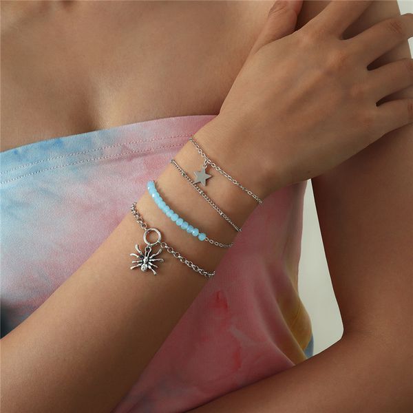 european star spider model tassel bracelets hip hop imitation crystal copper thin chain women multi layer party gift beads bracelet jewelry, Golden;silver
european star spider model tassel bracelets hip hop imitation crystal copper thin chain women multi layer party gift beads bracelet jewelry, Golden;silver