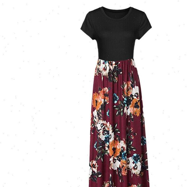 vintage floral print boho womens dress long maxi evening party beach summer vestidos short sleeve split dresses, Black;gray
vintage floral print boho womens dress long maxi evening party beach summer vestidos short sleeve split dresses, Black;gray
