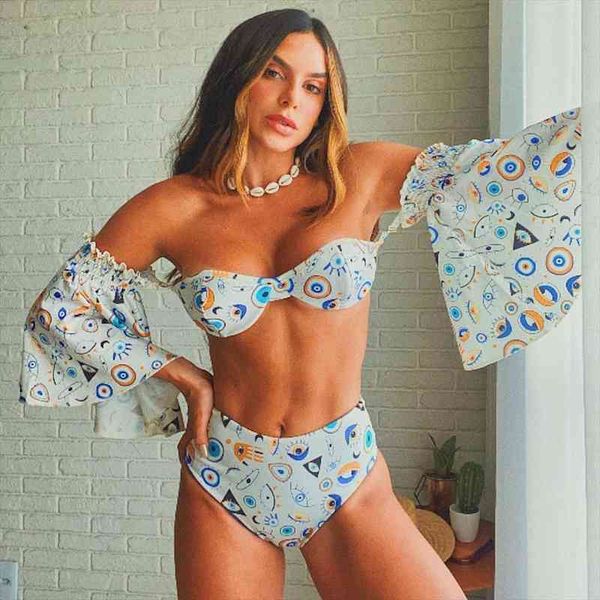 eyes print bikinis women swimsuit high waist swimwear short sleeve bathing suit beachwear biquini female, White;black
eyes print bikinis women swimsuit high waist swimwear short sleeve bathing suit beachwear biquini female, White;black