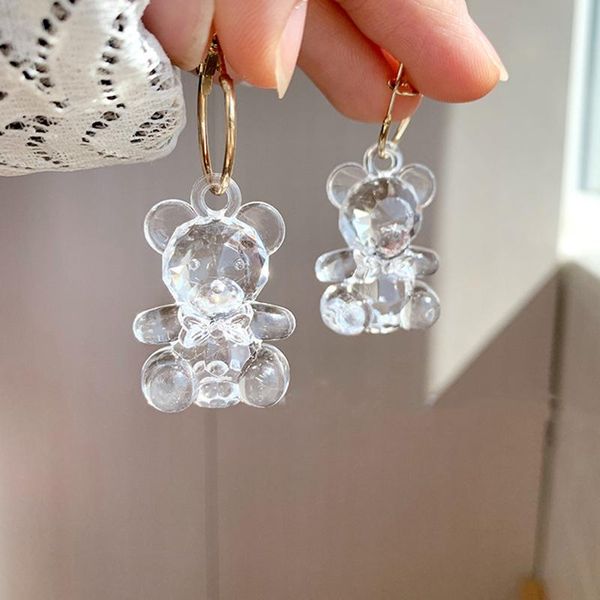 hoop & huggie korean fashion cute crystal gummy bear drop dangle earrings for women girl minimalist acrylic earring ear jewelry gifts, Golden;silver
hoop & huggie korean fashion cute crystal gummy bear drop dangle earrings for women girl minimalist acrylic earring ear jewelry gifts, Golden;silver