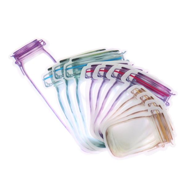 storage bags 10/12pcs reusable mason jar bottles shape food saver bag zipper sealed fresh organizer
storage bags 10/12pcs reusable mason jar bottles shape food saver bag zipper sealed fresh organizer