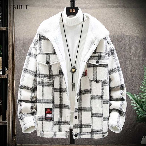 legible winter jacket men loose parka fashion thick warm plaid s jackets and coats fleece 211119, Black
legible winter jacket men loose parka fashion thick warm plaid s jackets and coats fleece 211119, Black