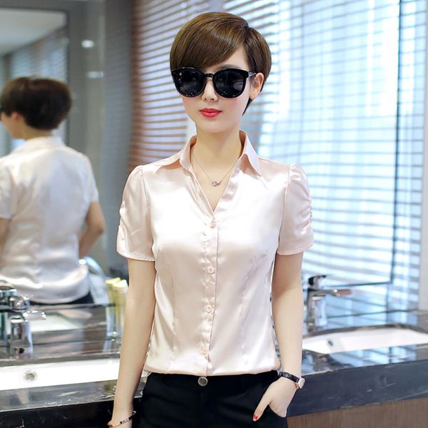 women's blouses & shirts elegant blusa feminina summer fashion short sleeve chiffon blouse ladies office slim shirt women korean s, White
women's blouses & shirts elegant blusa feminina summer fashion short sleeve chiffon blouse ladies office slim shirt women korean s, White
