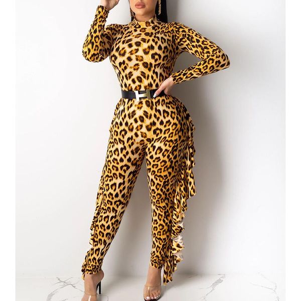 women's jumpsuits & rompers leopard o-neck bodycon women, Black;white 
women's jumpsuits & rompers leopard o-neck bodycon women, Black;white