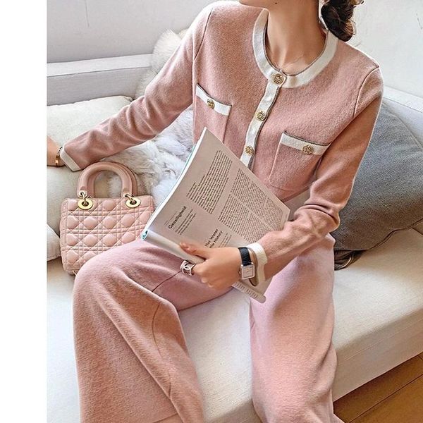 women's two piece pants knitted suits female the spring and autumn period wide-legged show thin two-piece minus age small sweet wind c, White
women's two piece pants knitted suits female the spring and autumn period wide-legged show thin two-piece minus age small sweet wind c, White