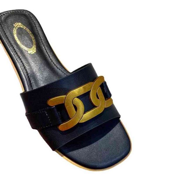 potato silk chain slippers 2021 summer waxy flat shoes brown round head sandals for women, Black
potato silk chain slippers 2021 summer waxy flat shoes brown round head sandals for women, Black