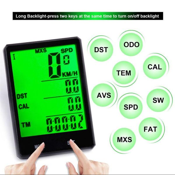 bike computers bicycle computer large screen wireless / wired waterproof luminous highway speed strap 67l
bike computers bicycle computer large screen wireless / wired waterproof luminous highway speed strap 67l