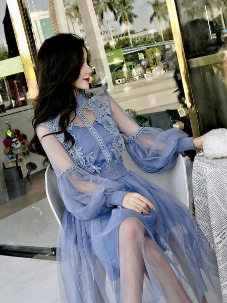 casual dresses arrivals women lace flower dress gauze lantern sleeve voile long female retro hook princess 2 piece set, Black;gray
casual dresses arrivals women lace flower dress gauze lantern sleeve voile long female retro hook princess 2 piece set, Black;gray