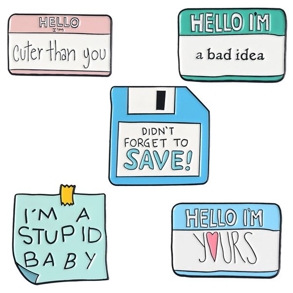 hello i am cute small funny enamel brooches pins for women girl men christmas gift demin shirt decor brooch pin metal kawaii badge, Blue
hello i am cute small funny enamel brooches pins for women girl men christmas gift demin shirt decor brooch pin metal kawaii badge, Blue