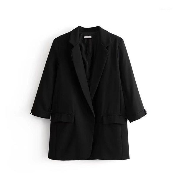 fashion solid color wild suit jacket women's collar long sleeve pearl buckle business formal wear suits & blazers, White;black
fashion solid color wild suit jacket women's collar long sleeve pearl buckle business formal wear suits & blazers, White;black