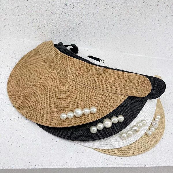 wide brim hats custom straw for women summer luxury pearl empty hat designer style beach sun visor outdoor trip kawaii cap, Blue;gray
wide brim hats custom straw for women summer luxury pearl empty hat designer style beach sun visor outdoor trip kawaii cap, Blue;gray