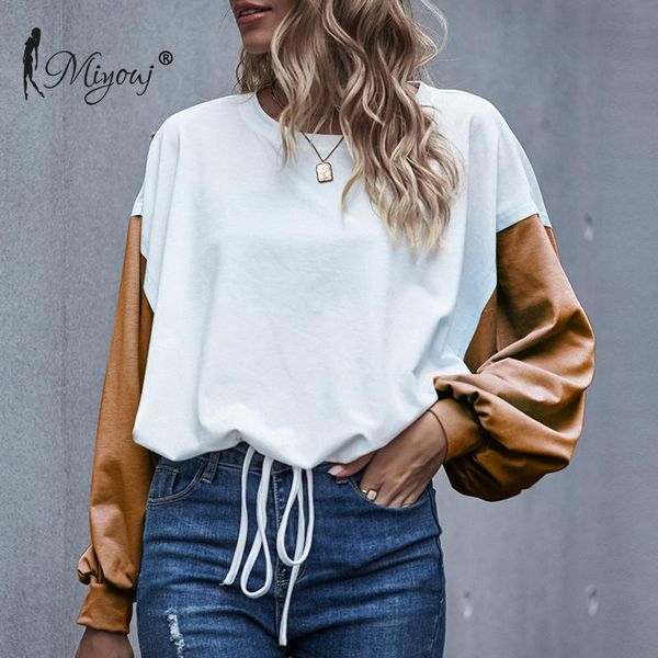 women's hoodies & sweatshirts miyouj patchwork casual women clothes lantern sleeve sweatshirt autumn 2021 hoodie o-neck streetwear stri, Black
women's hoodies & sweatshirts miyouj patchwork casual women clothes lantern sleeve sweatshirt autumn 2021 hoodie o-neck streetwear stri, Black