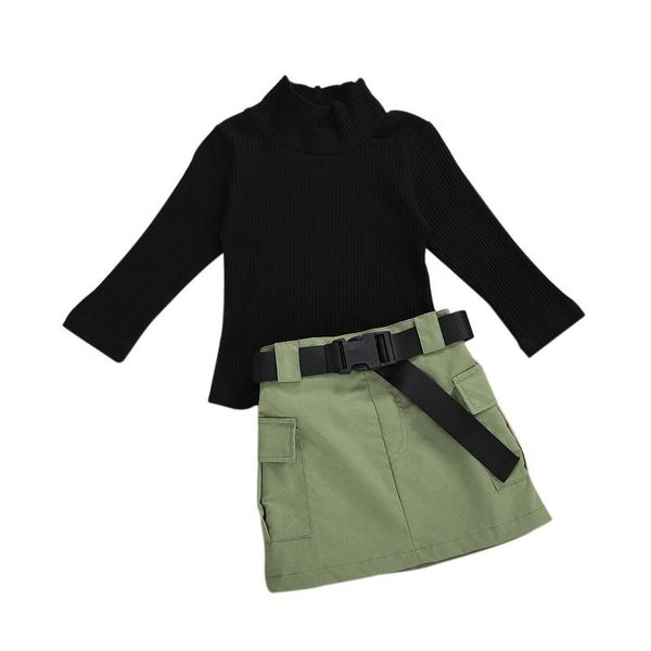 clothing sets autumn fashion girls clothes knit long sleeve black sweater army green skirts+belt 1-6y, White
clothing sets autumn fashion girls clothes knit long sleeve black sweater army green skirts+belt 1-6y, White