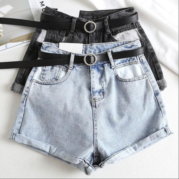 ailegogo summer women shorts streetwear high waist black wide leg jeans casual female solid color loose denim with belt, White;black
ailegogo summer women shorts streetwear high waist black wide leg jeans casual female solid color loose denim with belt, White;black